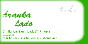 aranka lado business card